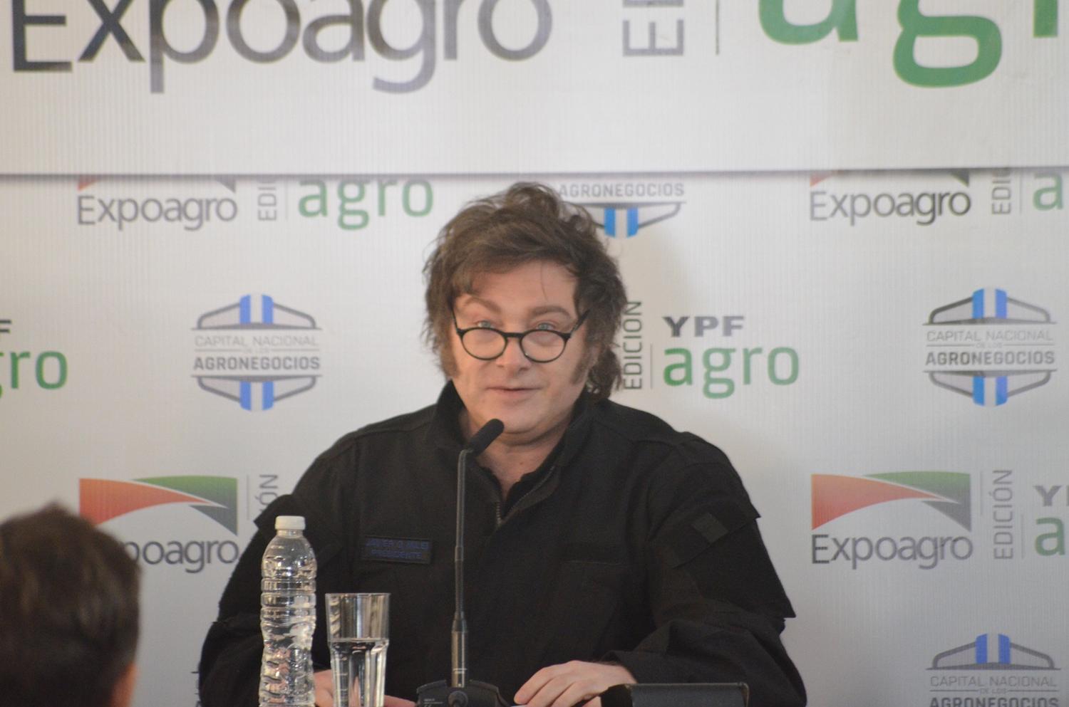 Expoagro: Milei prometió bajar las retenciones “hasta que lleguen a cero”