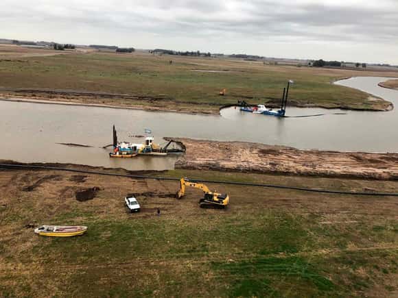 Nación prometió al campo avanzar con las obras de dragado en el Río Salado